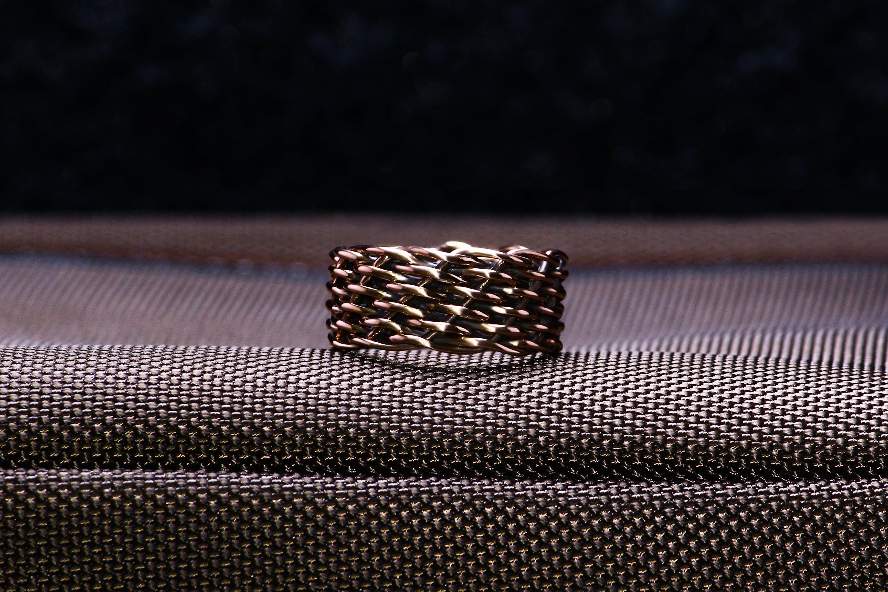 Pure Copper Handmade Braided Wide Natural Healing Ring Ethnic Jewelry for Men and Women