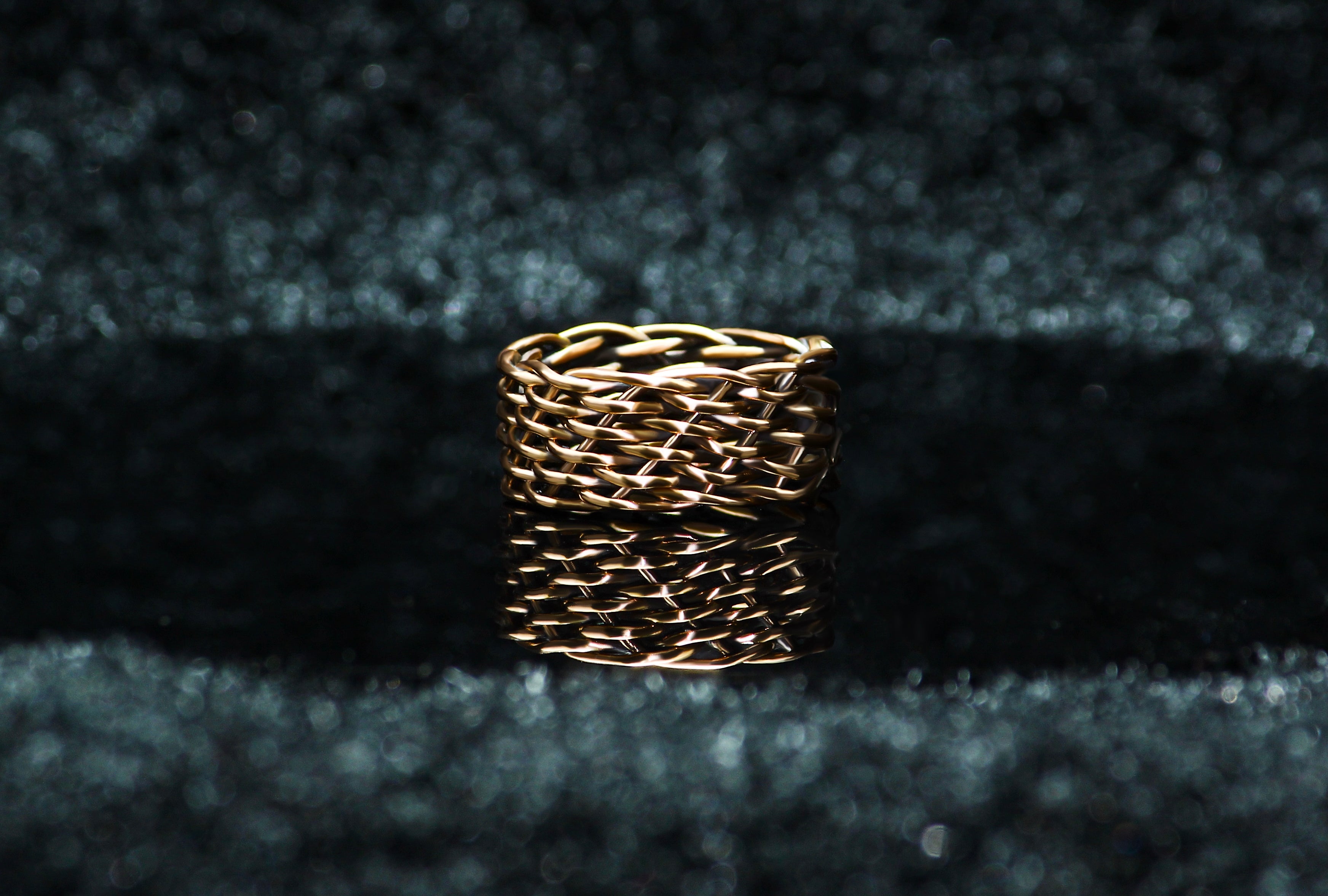 Pure Copper Handmade Braided Wide Natural Healing Ring Ethnic Jewelry for Men and Women