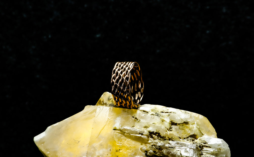 Pure Copper Handmade Braided Wide Natural Healing Ring Ethnic Jewelry for Men and Women