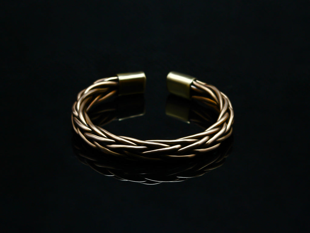 Braided Pure Copper Bracelet, Healing Natural Jewelry, Handmade Cuff Wire Woven Bracelet, Christmas Gift