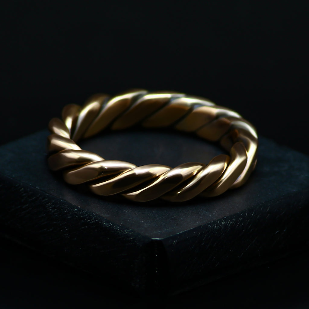 Handcrafted Pure Copper Braided Ring - Natural Healing Arthritis - Twist Eternity Band