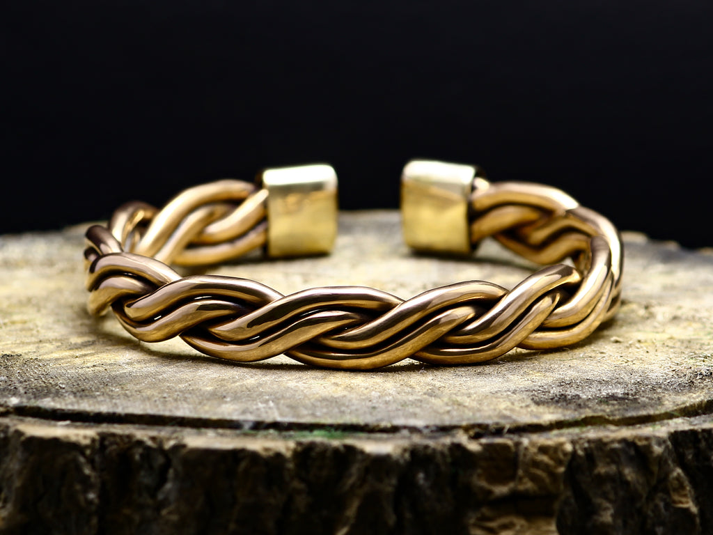 Twisted Pure Copper Bracelet, Healing Natural Jewelry, Handmade Cuff Wire Woven Bracelet, Christmas Gift