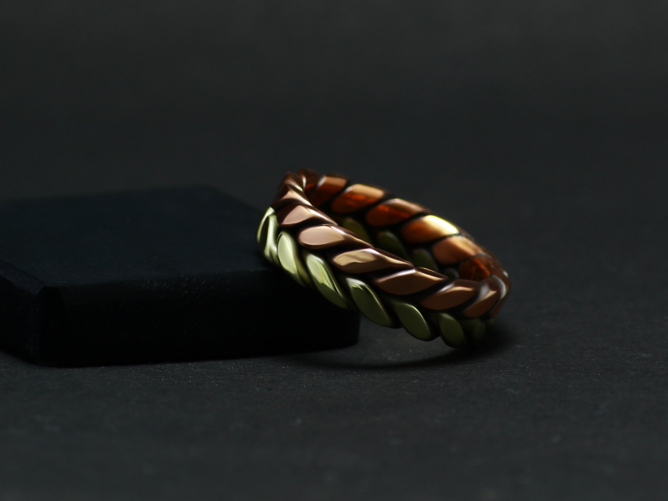 Handmade-Mixed Metal-Twisted Ring • Copper & Brass-Braided Band • Rustic Boho-Stackable Ring • Artisan-Unisex Jewelry