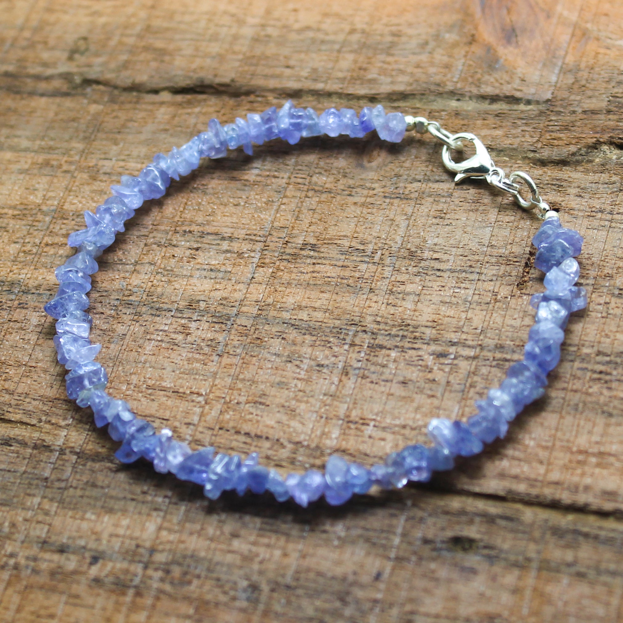 Handmade Natural Tanzanite Gemstone Healing Reiki Unisex Bracelet Jewelry