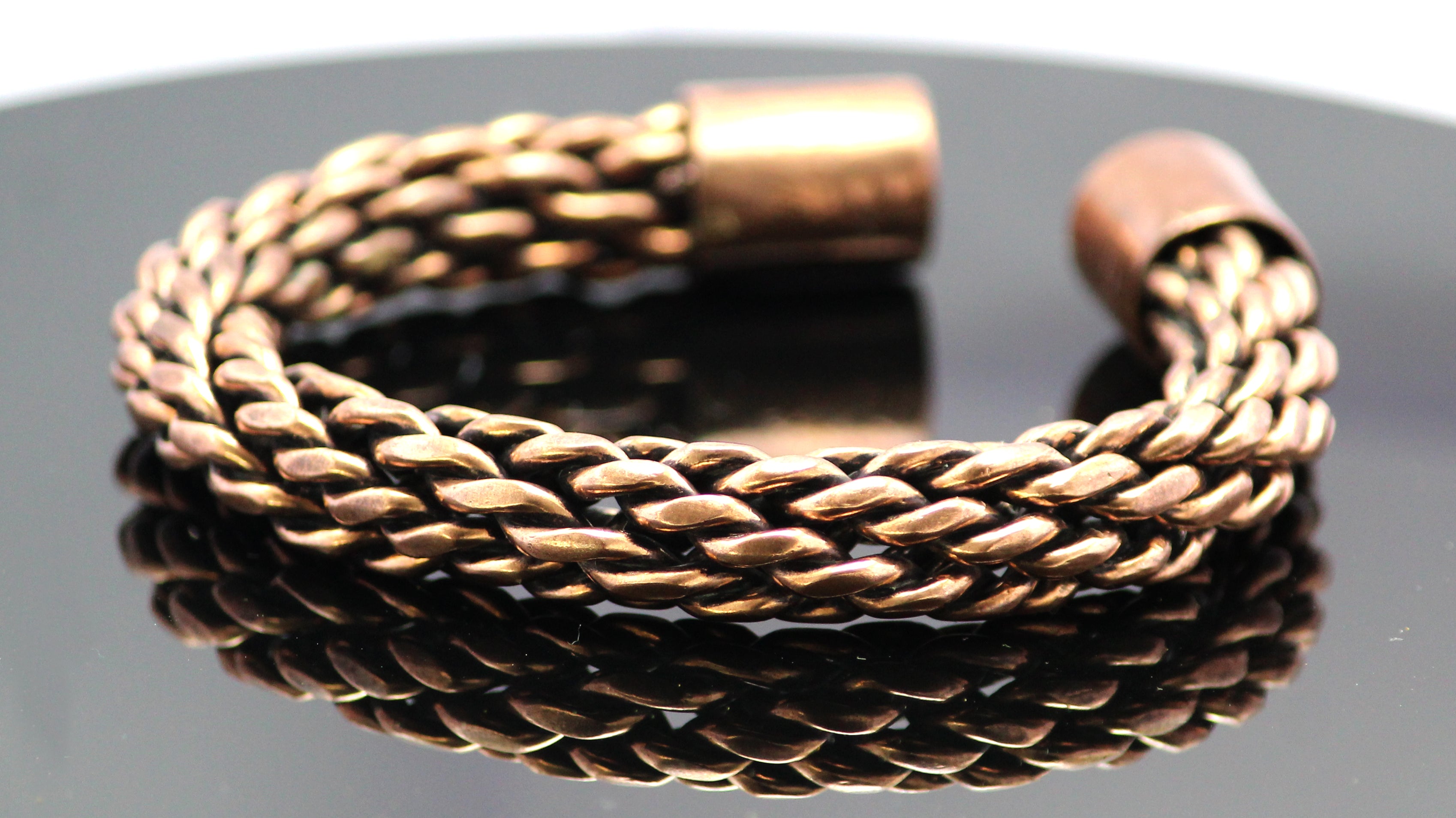 85+gram Viking Braiding Pure Copper Oxidized Heavy Handmade Cuff Bracelet Gift Jewelry