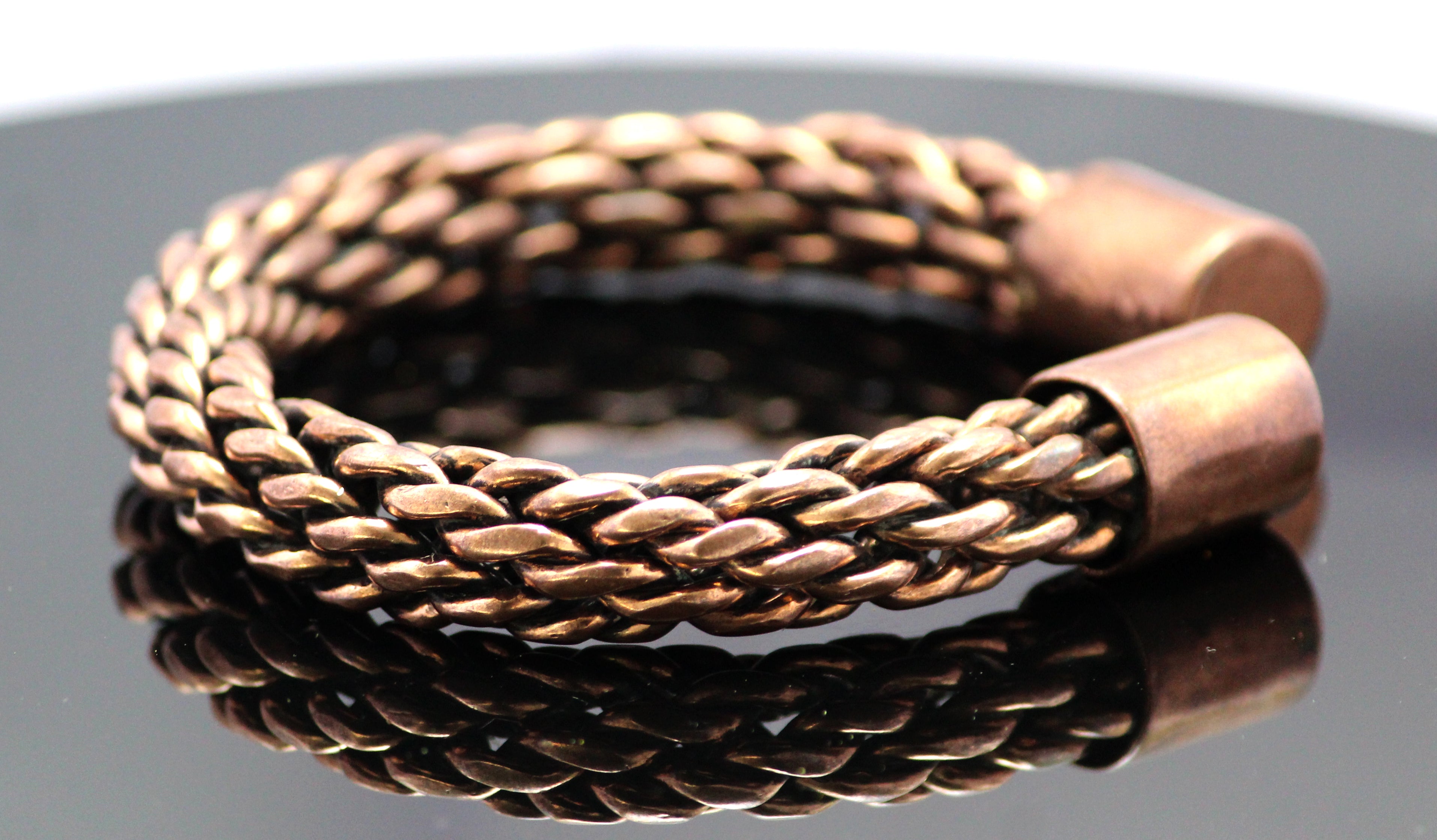 85+gram Viking Braiding Pure Copper Oxidized Heavy Handmade Cuff Bracelet Gift Jewelry