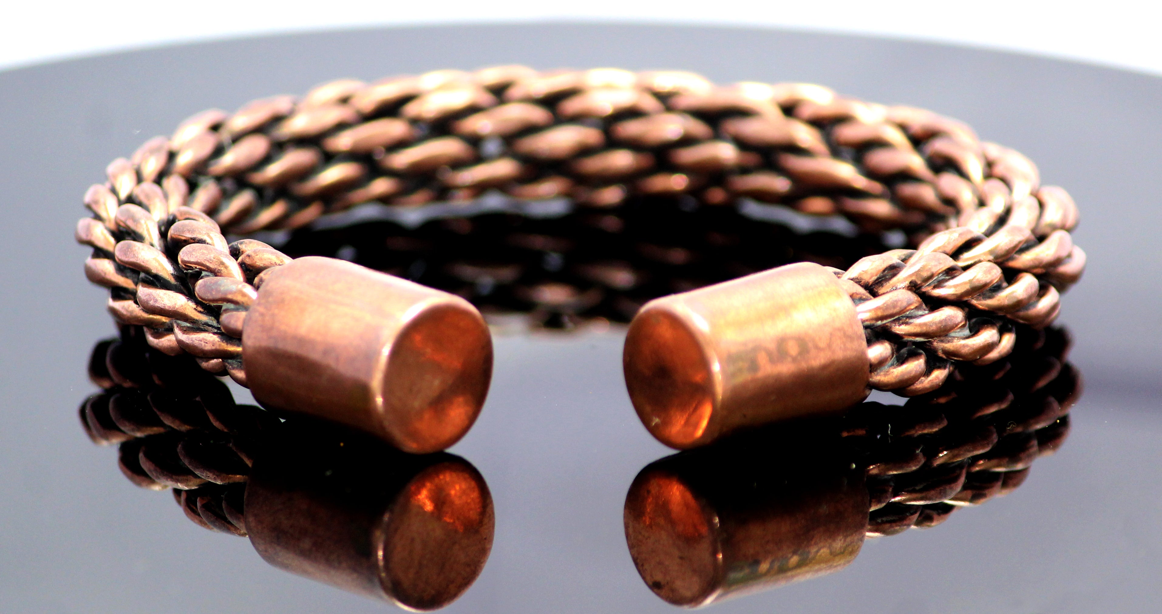 85+gram Viking Braiding Pure Copper Oxidized Heavy Handmade Cuff Bracelet Gift Jewelry