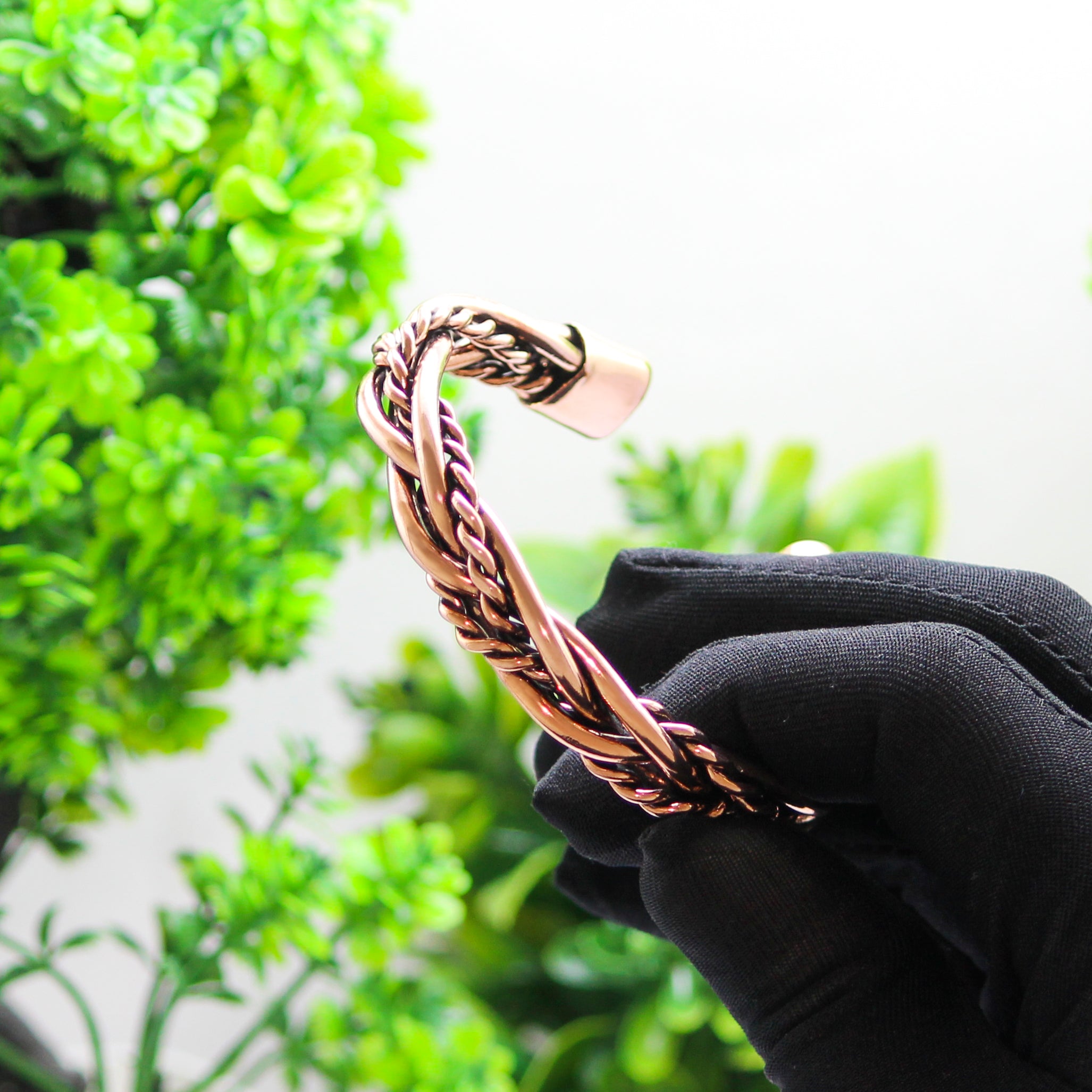 Bohemian Western Style Pure Copper Oxidized Heavy Handmade Cuff Bracelet Jewelry