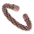 85+gram Viking Braiding Pure Copper Oxidized Heavy Handmade Cuff Bracelet Gift Jewelry