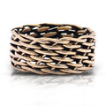 Pure Copper Handmade Braided Wide Natural Healing Ring Ethnic Jewelry for Men and Women
